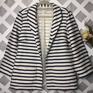 Coldwater Creek Open Front Tweed White Cardigan